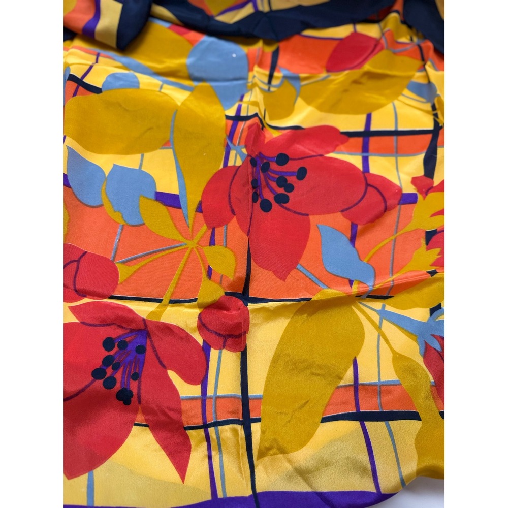 Vibrant Silk Square Scarf by Raj 100% Silk India